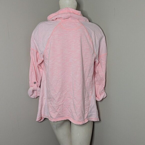 Calvin Klein Pink Space Dye Hoodie Pullover Sweatshirt Size L Kangaroo Pocket - Picture 3 of 6